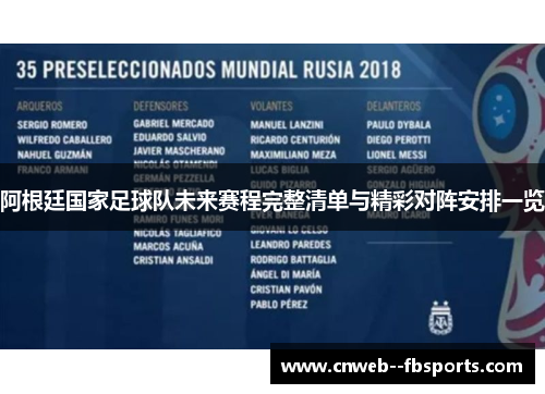 阿根廷国家足球队未来赛程完整清单与精彩对阵安排一览